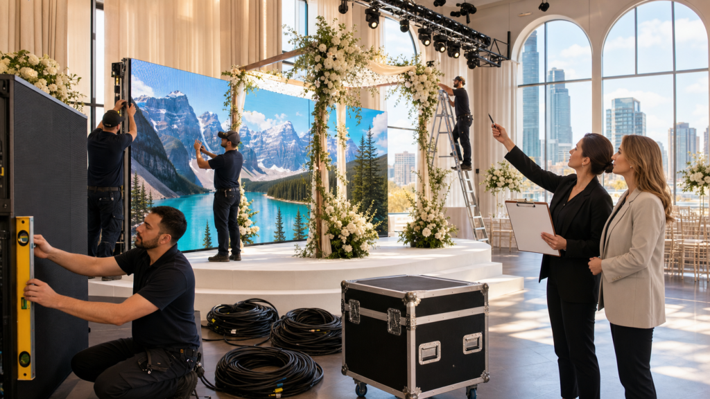 Booking Wedding LED Wall Rental in Calgary Without Venue Conflicts